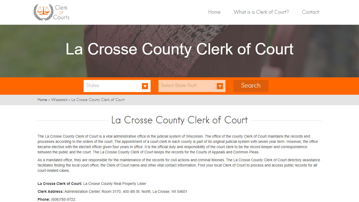 La Crosse County Clerk of Court
